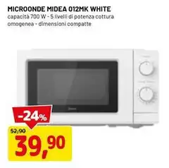 Midea - Microonde Widea 012MK White Midea - Microonde Widea 012MK White