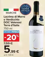 Terre d'Italia - Lacrima Di Morro O Verdicchio DOC Velenosi Terre d'Italia - Lacrima Di Morro O Verdicchio DOC Velenosi