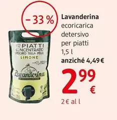 Lavanderina - Ricarica Detersivo Per Piatti 1,5 L Lavanderina - Ricarica Detersivo Per Piatti 1,5 L