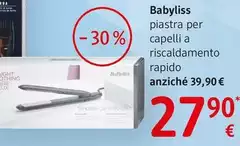 Babyliss - Piastra Per Capelli A Riscaldamento Rapido