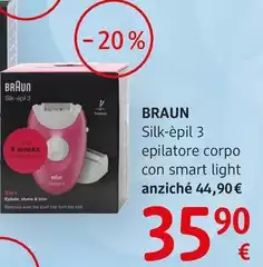 Braun - Silk-Èpil 3 Epilatore Corpo Con Smart Light