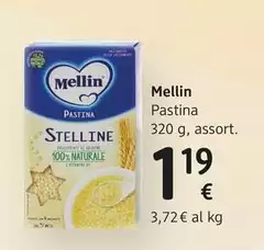 Mellin - Pastina Stelline Con Farina 100% Di Grano Tenero 320 G Mellin - Pastina Stelline Con Farina 100% Di Grano Tenero 320 G
