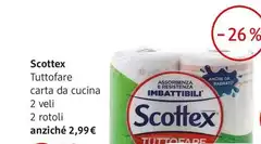 Scottex - Tuttofare Carta Da Cucina 2 Veli 2 Rotoli