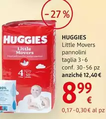 Huggies - Little Movers Pannolini Taglia 3-6 Conf. 30-56 Pz Huggies - Little Movers Pannolini Taglia 3-6 Conf. 30-56 Pz