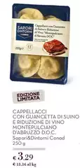 Sapori - &Dintorni Cappellacci Con Guancetta Di Suino E Riduzione Di Vino Montepulciano D'Abruzzo D.O.C.