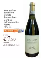 Cantina Del Vermentino Monti - Vermentino Di Gallura DOCG Funtanaliras