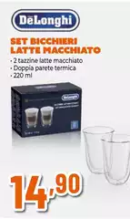 De Longhi - Set Bicchieri Latte Macchiato De Longhi - Set Bicchieri Latte Macchiato
