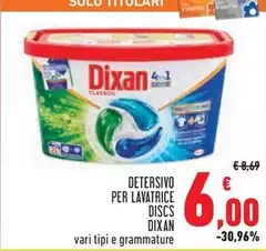Dixan - Detersivo Per Lavatrice Discs Dixan - Detersivo Per Lavatrice Discs