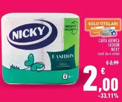 Nicky - Carta Igienica Fashion Nicky - Carta Igienica Fashion