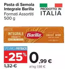 Barilla - Pasta Di Semola Integrale Barilla - Pasta Di Semola Integrale