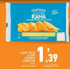 Rana - Lasagne Fresche All'Uovo Sfogliavelo Rana - Lasagne Fresche All'Uovo Sfogliavelo