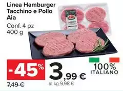 Aia - Linea Hamburger Tacchino E Pollo Aia - Linea Hamburger Tacchino E Pollo
