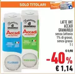 Granarolo - Latte UHT Accadi Granarolo - Latte UHT Accadi