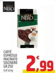 Sole nero - Caffè Espresso Macinato Sole nero - Caffè Espresso Macinato