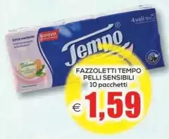 Tempo - Fazzoletti Pelli Sensibili Tempo - Fazzoletti Pelli Sensibili