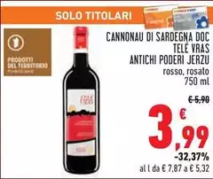 Antichi poderi jerzu - Cannonau Di Sardegna DOC Tele Vras Antichi poderi jerzu - Cannonau Di Sardegna DOC Tele Vras