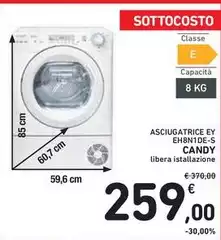 Candy - Asciugatrice EY EHQN10DE-S Candy - Asciugatrice EY EHQN10DE-S