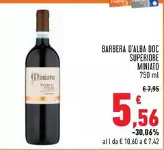 Miniato - Barbera D'Alba DOC Superiore Miniato - Barbera D'Alba DOC Superiore