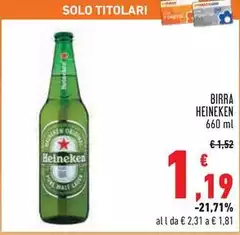 Heineken - Birra Heineken - Birra