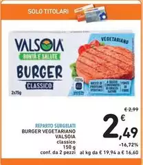Valsoia - Burger Vegetariano Valsoia - Burger Vegetariano