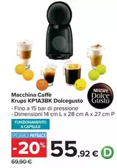 Nescafé - Macchina Caffè Krups Kp13a3bk Nescafé - Macchina Caffè Krups Kp13a3bk