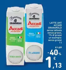 Granarolo - Latte UHT Accadi Granarolo - Latte UHT Accadi