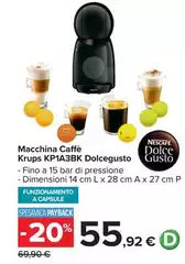 Nescafé - Macchina Caffè Krups KP1A3BK Dolcegusto Nescafé - Macchina Caffè Krups KP1A3BK Dolcegusto