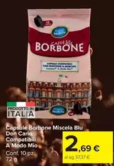 Caffe Borbone - Capsule Miscela Blu Don Carlo Compatibili A Modo Mio Caffe Borbone - Capsule Miscela Blu Don Carlo Compatibili A Modo Mio