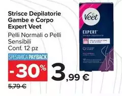 Veet - Strisce Depilatorie Gambe E Corpo Expert Veet - Strisce Depilatorie Gambe E Corpo Expert