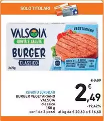 Valsoia - Burger Vegetariano Valsoia - Burger Vegetariano