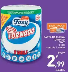 Foxy - Carta Da Cucina Tornado Foxy - Carta Da Cucina Tornado