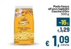 Camoscio d'Oro - Pasta Fresca All'Uovo Tagliolini Camoscio d'Oro - Pasta Fresca All'Uovo Tagliolini