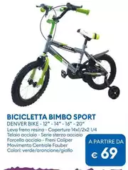 Denver Bike - Bicicletta Bimbo Sport 12'' Denver Bike - Bicicletta Bimbo Sport 12''