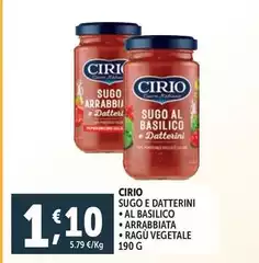 Cirio - Sugo E Datterini Al Basilico Cirio - Sugo E Datterini Al Basilico
