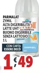 Parmalat - Zymil Alta Digeribilita Latte UHT Buono Digeribile Senza Lattosio Parmalat - Zymil Alta Digeribilita Latte UHT Buono Digeribile Senza Lattosio