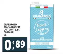 Granarolo - Bontà Leggera Latte UHT 1,2% Di Grassi Granarolo - Bontà Leggera Latte UHT 1,2% Di Grassi