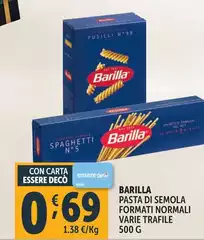 Barilla - Pasta Di Semola Formati Normali Barilla - Pasta Di Semola Formati Normali