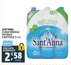 Sant'Anna - Acqua Minerale Naturale 6 Bottiglie Sant'Anna - Acqua Minerale Naturale 6 Bottiglie