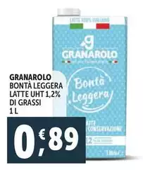 Granarolo - Bontà Leggera Latte UHT 1,2% Di Grassi Granarolo - Bontà Leggera Latte UHT 1,2% Di Grassi