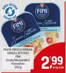 Fini Modena - Pasta Fresca Ripiena Senza Lattosio Fini Modena - Pasta Fresca Ripiena Senza Lattosio