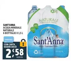 Sant'Anna - Acqua Minerale Naturale 6 Bottiglie Sant'Anna - Acqua Minerale Naturale 6 Bottiglie