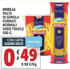 Divella - Pasta Di Semola Formati Normali Divella - Pasta Di Semola Formati Normali