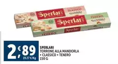 Sperlari - Torrone Alla Mandorla Classico/Tenero Sperlari - Torrone Alla Mandorla Classico/Tenero