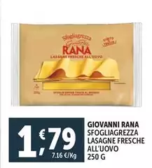 Giovanni Rana - Sfogliagrezza Lasagne Fresche All'Uovo Giovanni Rana - Sfogliagrezza Lasagne Fresche All'Uovo