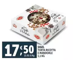 Sigel - Torta Ricotta E Mandorle Sigel - Torta Ricotta E Mandorle