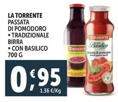 La Torrente - Passata Di Pomodoro Tradizionale Birra La Torrente - Passata Di Pomodoro Tradizionale Birra