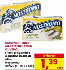 Nostromo - Filetti Di Sgombro O Sardine In Olio Di Oliva Nostromo - Filetti Di Sgombro O Sardine In Olio Di Oliva