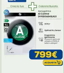 Samsung - Asciugatrice Ai-Control DV90DG6845LKU3 Samsung - Asciugatrice Ai-Control DV90DG6845LKU3