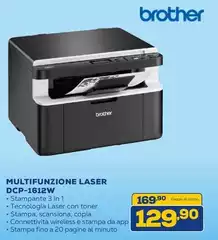 Brother - Multifunzione Laser DCP-1612W