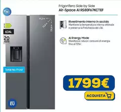 Samsung - Frigorifero Side By Side Air Space Al RS80F67KCTEF